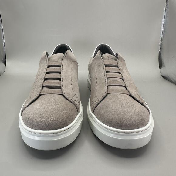 Bruno Magli Salvador Shoes Mens Size 9 M Taupe Suede Slip On Sneakers Comfort - Picture 3 of 9